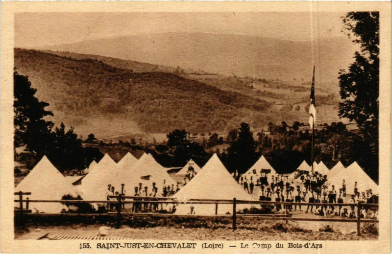 Carte postale ancienne Saint-Just-en-Chevalet - Le Camp du Bois-d'Ars France à Saint-Just-en-Chevalet