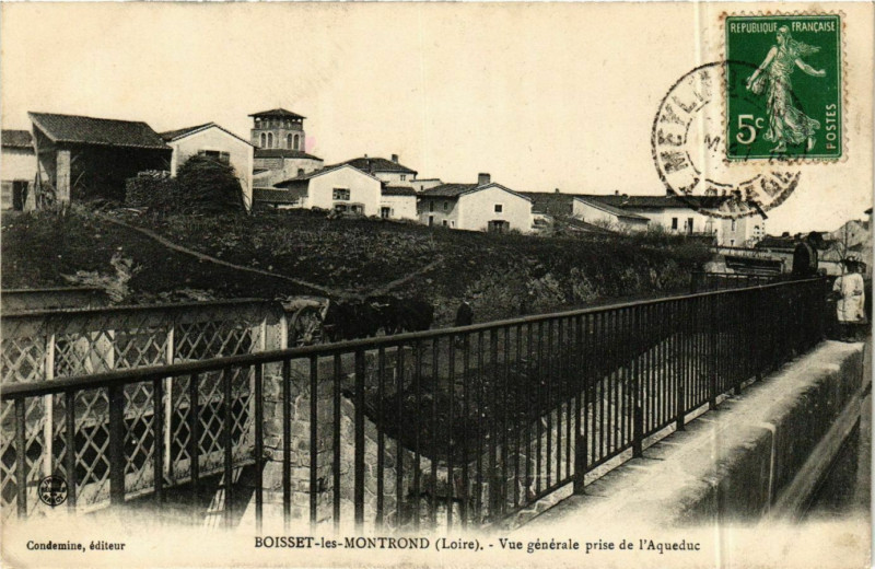 Carte postale ancienne Boisset-les-Montrond - Vue Generale prise de l'Aqueduc France à Boisset-lès-Montrond