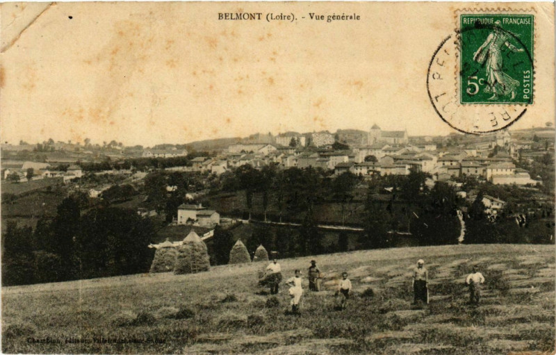 Carte postale ancienne Belmont - Vue Generale France