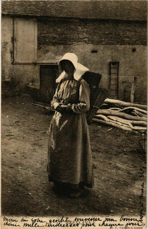 Carte postale ancienne Bressanne - Folklore France