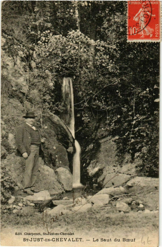 Carte postale ancienne Saint-Just-en-Chevalet - La Saut du Boeuf France à Saint-Just-en-Chevalet