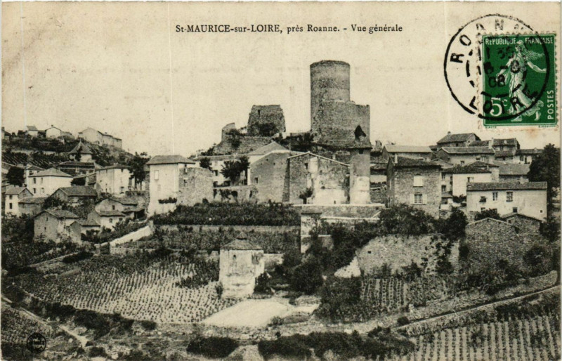 Carte postale ancienne Saint-Maurice-sur-Loire - Vue Generale - pres Roanne France à Roanne