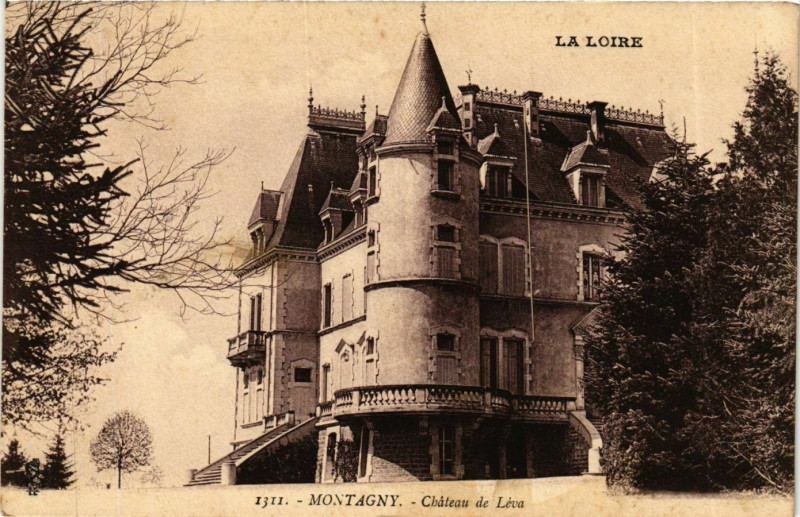 Carte postale ancienne Montagny - Chateau de Leva France à Montagny