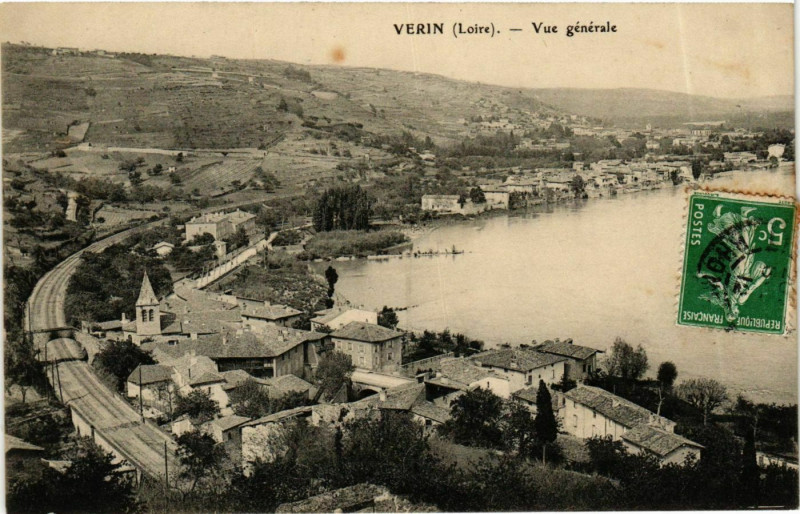 Carte postale ancienne Verin - Vue Generale France à Vérin