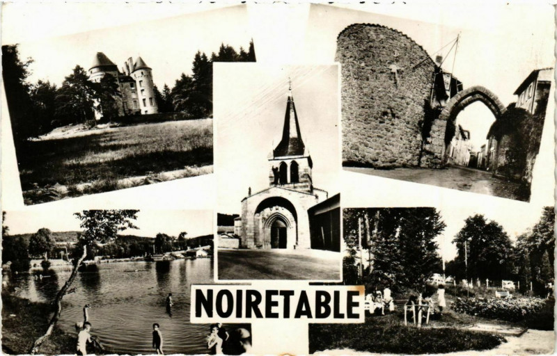 Carte postale ancienne Noiretable- souvenir France à Noirétable