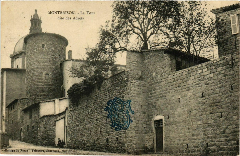 Carte postale ancienne Montbrison- La Tour dite des Adrets France à Montbrison