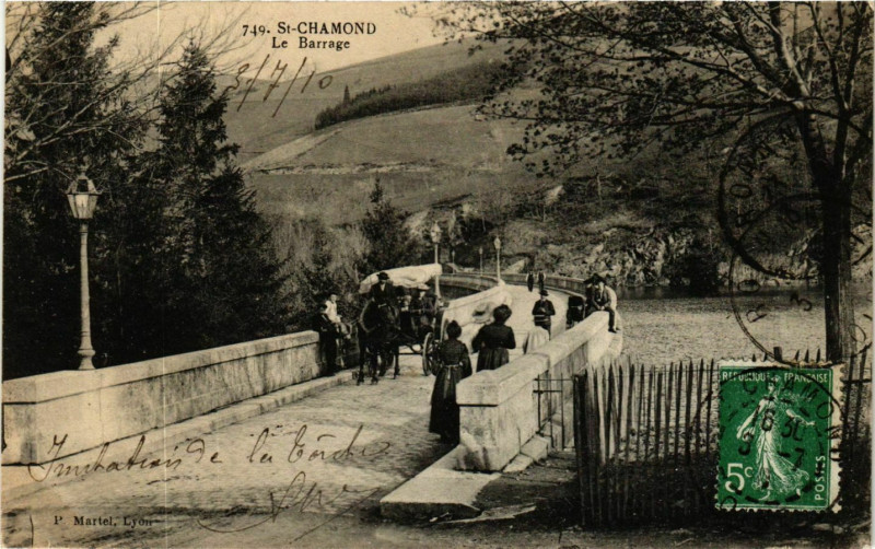 Carte postale ancienne Saint Chamond- Le Barrage France à Saint-Chamond