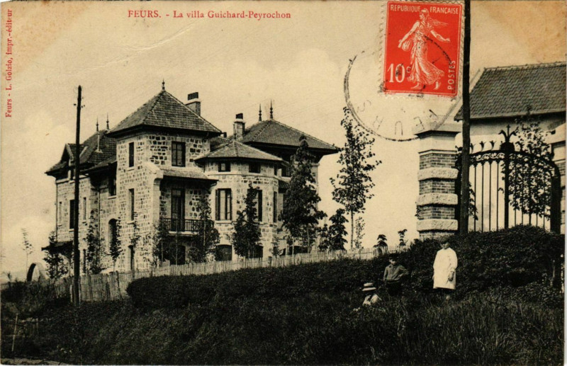 Carte postale ancienne Feurs- La villa Guichard Peyrochon France à Feurs