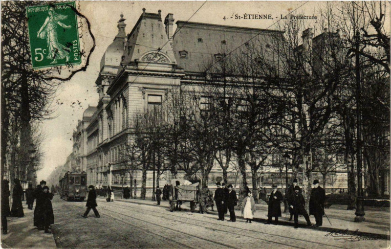 Carte postale ancienne Saint Etienne- La Prefecture France à Saint-Étienne