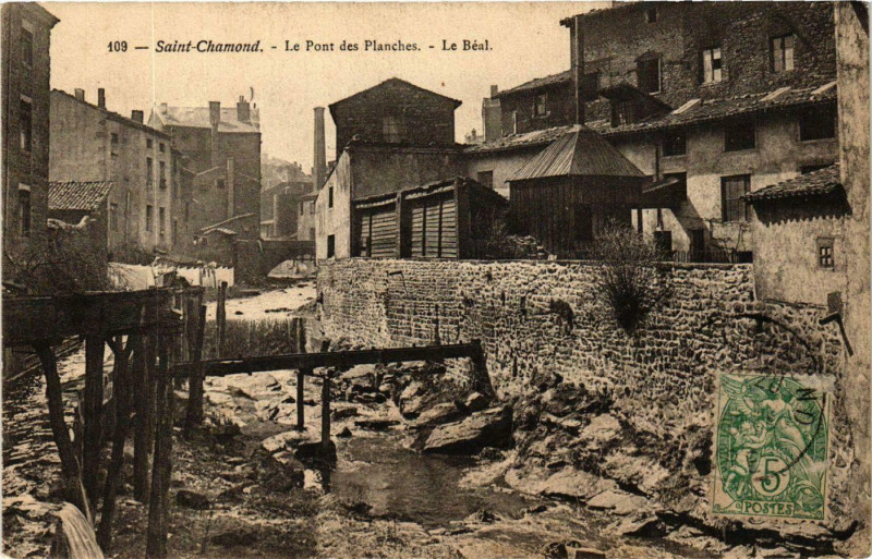Carte postale ancienne Saint Chamond- Le Pont des Planches France à Saint-Chamond