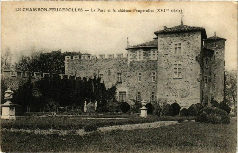 Carte postale ancienne Le Chambon Feugerolles- Le Parc&Chateau Feugerolles France au Chambon-Feugerolles