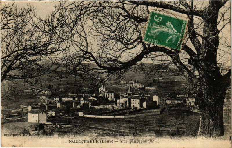 Carte postale ancienne Noiretable- vue panoramique France à Noirétable