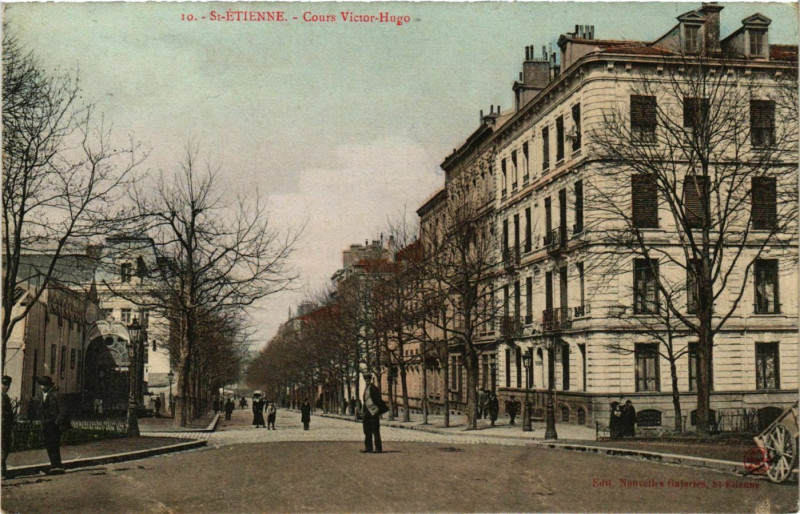 Carte postale ancienne Saint Etienne- Cours Victor Hugo France à Saint-Étienne