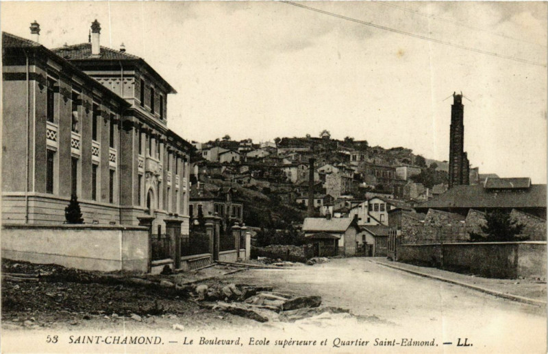 Carte postale ancienne Saint Chamond- Le Boulevard France à Saint-Chamond