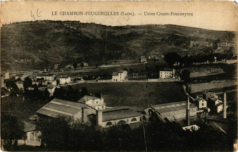 Carte postale ancienne Le Chambon Feugerolles- Usine Crozet Fourneyrou France au Chambon-Feugerolles