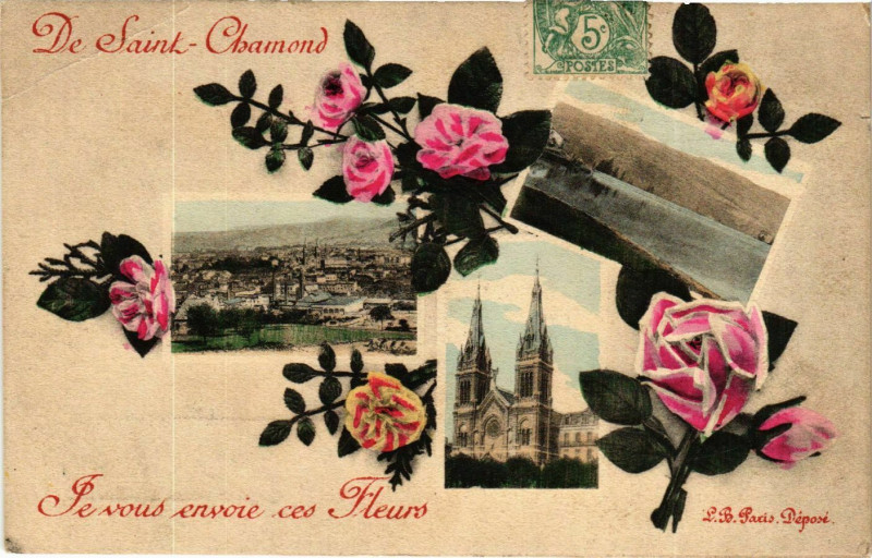 Carte postale ancienne Saint Chamond- souvenir France à Saint-Chamond