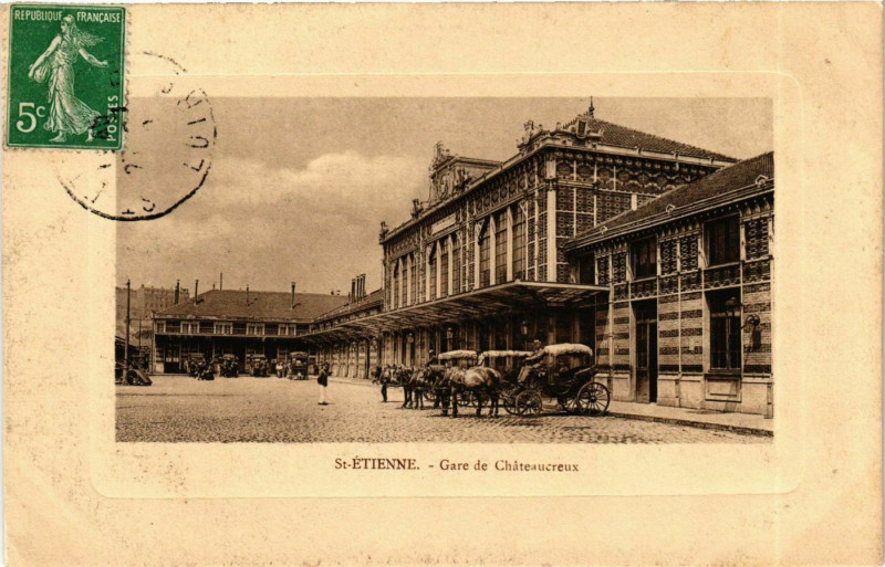 Carte postale ancienne Saint Etienne- Gare de Chateaucreux France à Saint-Étienne