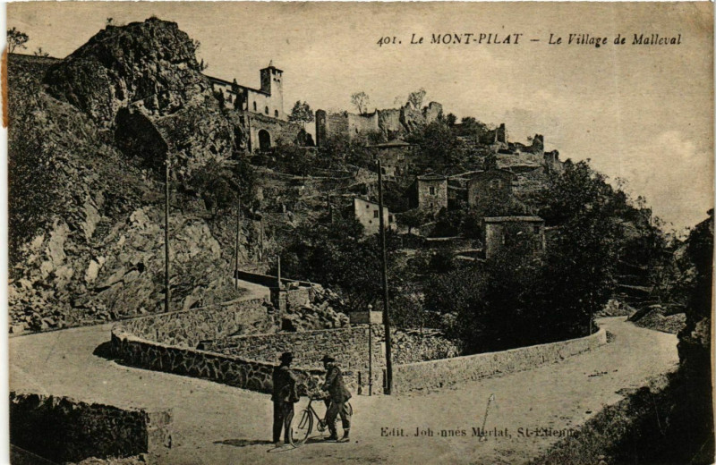 Carte postale ancienne Mont Pilat- Le Village de Malleval France à Malleval