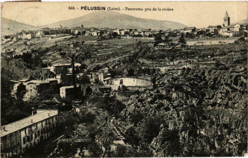 Carte postale ancienne Pelussin- Panorama France à Pélussin