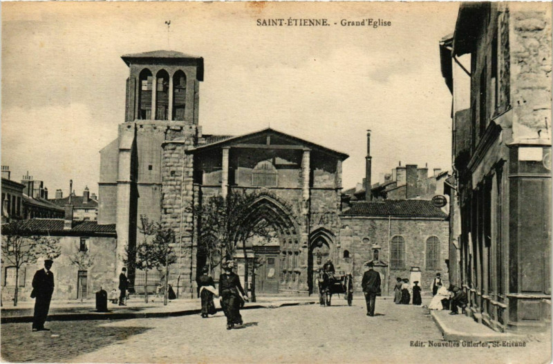 Carte postale ancienne Saint Etienne- Grand Eglise France à Saint-Étienne