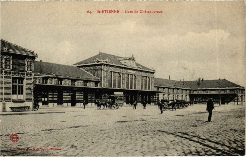 Carte postale ancienne Saint Etienne- Gare de Chateaucreux France à Saint-Étienne