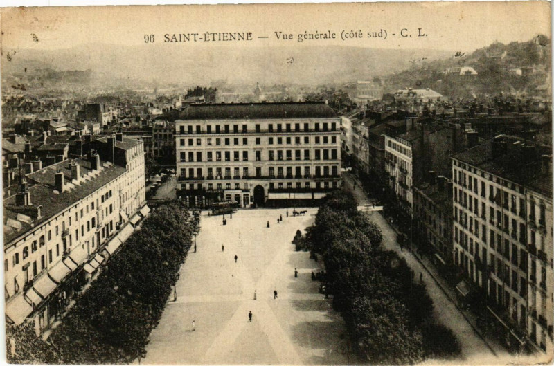 Carte postale ancienne Loire Saint-Etienne Vue generale à Saint-Étienne