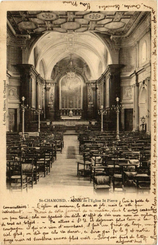 Carte postale ancienne Loire Saint-Chamond L'Eglise Saint-Pierre à Saint-Chamond