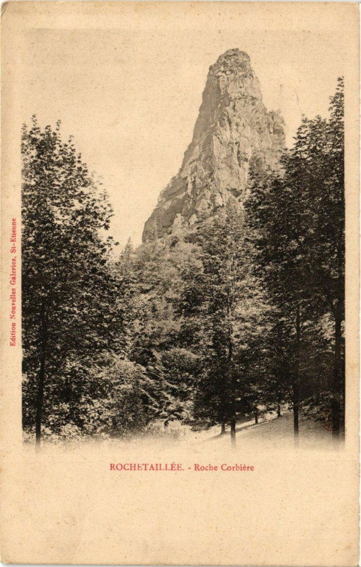 Carte postale ancienne Rochetaillee- Roche Corbiere à Roche