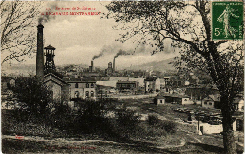 Carte postale ancienne La Ricamarie- Montrambert à La Ricamarie