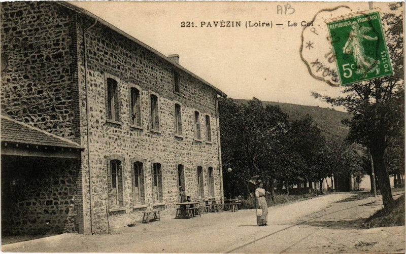 Carte postale ancienne Pavezin- Le Col à Pavezin