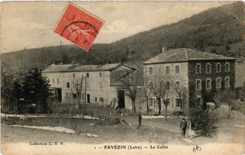 Carte postale ancienne Pavezin- Le Collet à Pavezin