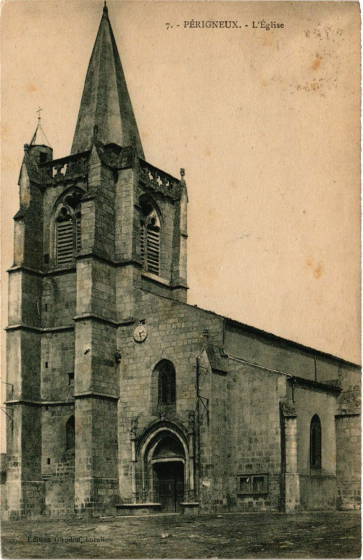 Carte postale ancienne Perigneux- Eglise à Périgneux