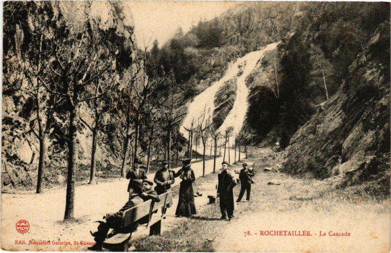 Carte postale ancienne Rochetaillee- La Cascade à Roche