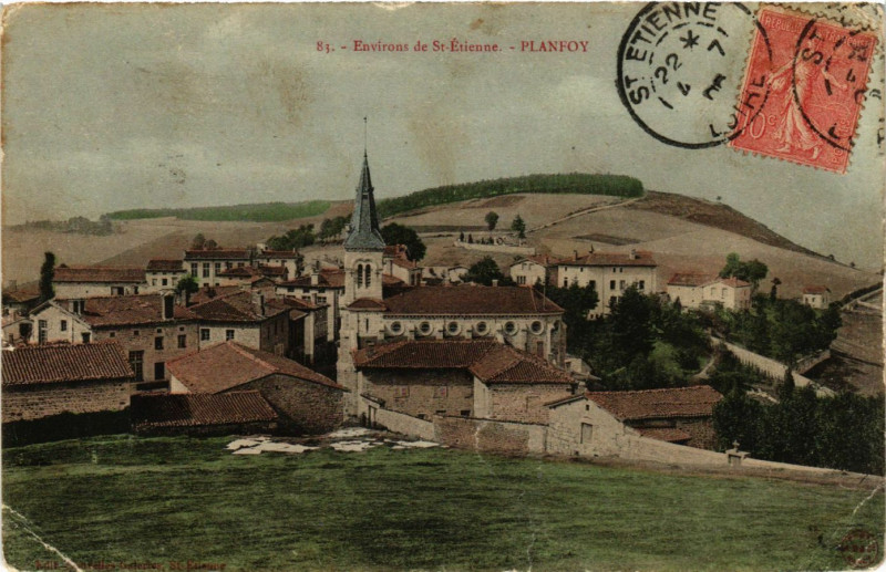 Carte postale ancienne Planfoy- à Planfoy