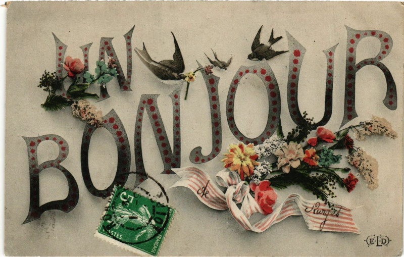 Carte postale ancienne Un bonjour de Rurges