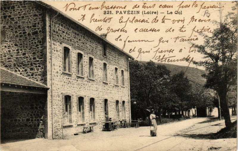 Carte postale ancienne Pavezin- Le Col à Pavezin
