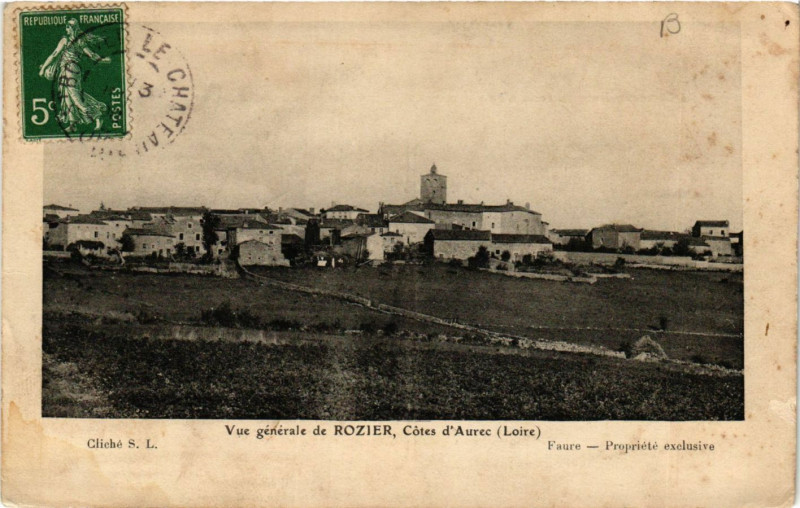 Carte postale ancienne Rozier- Vue generale