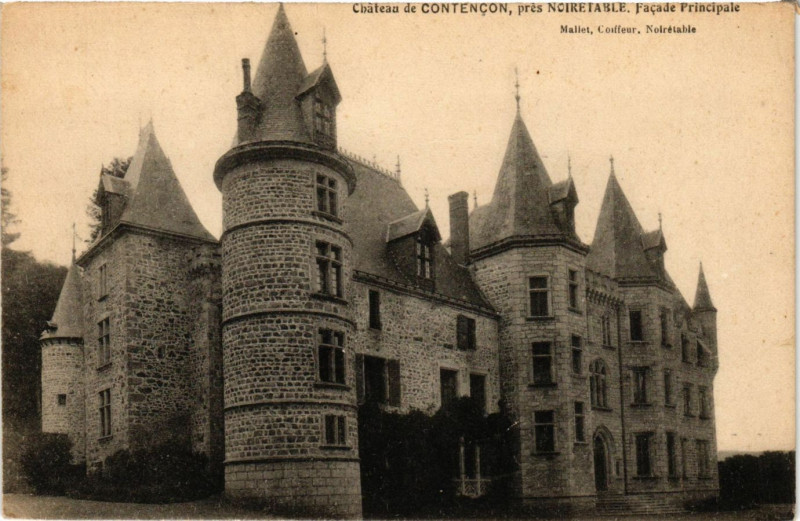 Carte postale ancienne Chateau de Contencon, facade principale