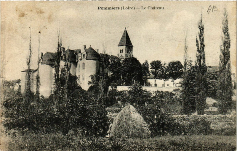 Carte postale ancienne Pommiers- Le Chateau à Pommiers