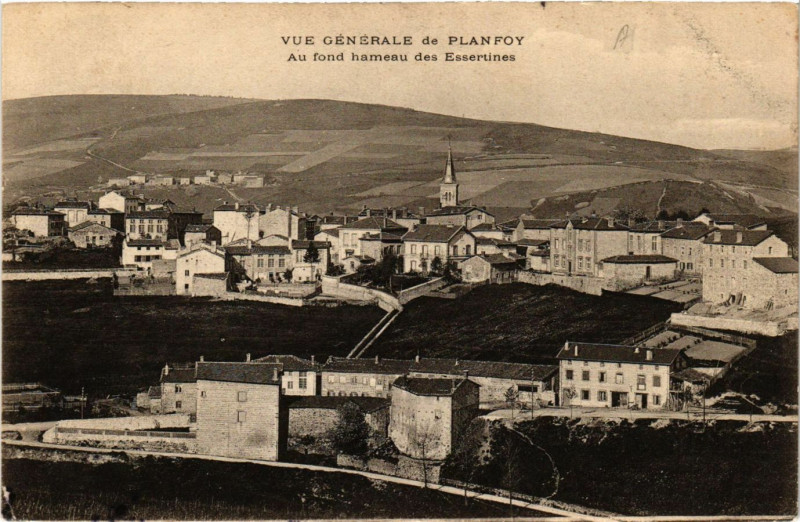 Carte postale ancienne Planfoy- Vue generale à Planfoy