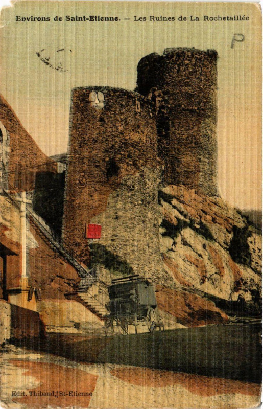 Carte postale ancienne Rochetaillee- Les Ruines à Roche