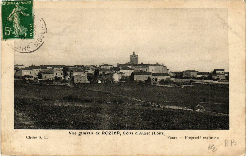 Carte postale ancienne Rozier- Vue generale
