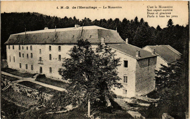 Carte postale ancienne Notre Dame de l'Hermitage- Le Monastere