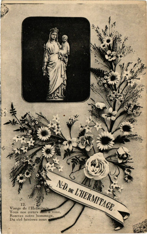 Carte postale ancienne Notre Dame de l'Hermitage- Souvenir