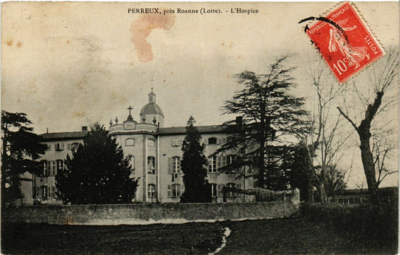Carte postale ancienne Perreux- Hospice à Perreux