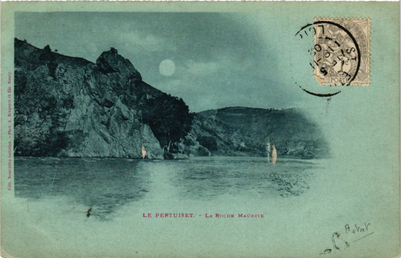 Carte postale ancienne Le Pertuiset- La Roche Maudite à Roche