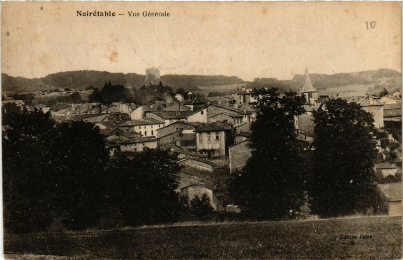 Carte postale ancienne Noiretable- Vue generale à Noirétable