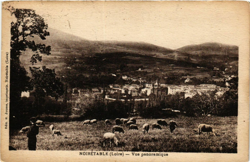 Carte postale ancienne Noiretable- Vue panoramique à Noirétable