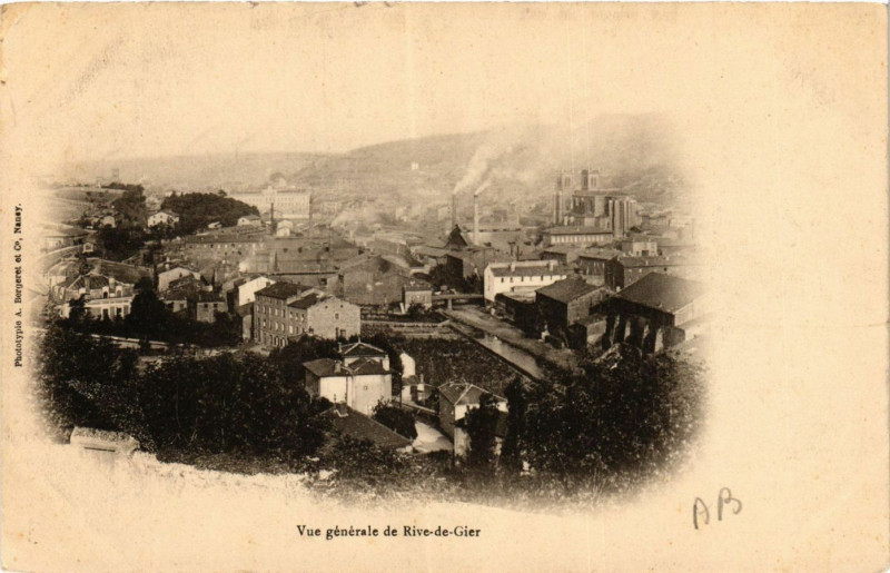 Carte postale ancienne Rive de Gier- Vue generale à Rive-de-Gier