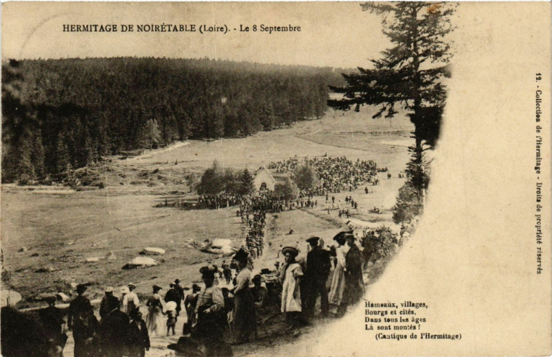 Carte postale ancienne Noiretable- Hermitage, Le 8 Septembre à Noirétable